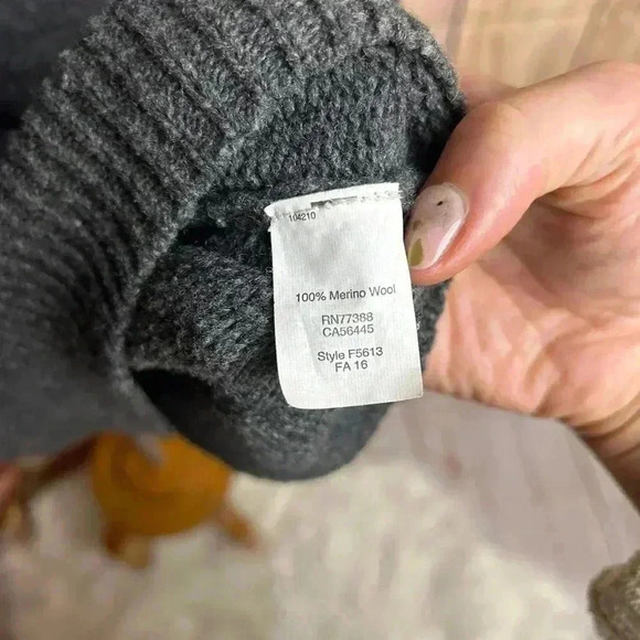 *Madewell 100% Merino Wool Gray Dress Size S - Picture 5 of 6